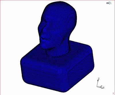 Finite element model of a human head----full model