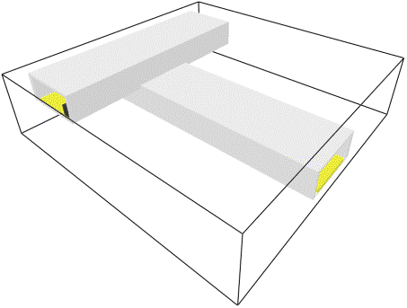 Fig. 6. FDS model of the station (outside view)