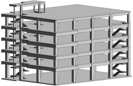 Fig. 11. The structural analysis model created by a BIM