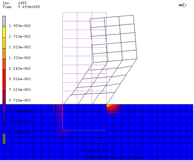 Simulation for the collapse of frame tall building