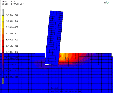 Simulation for the collapse of shear wall tall building